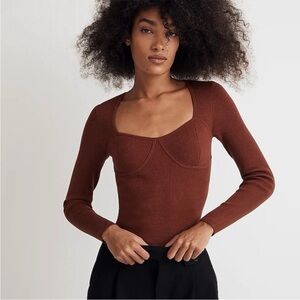 Madewell Wide Rib Sweater Knit Top